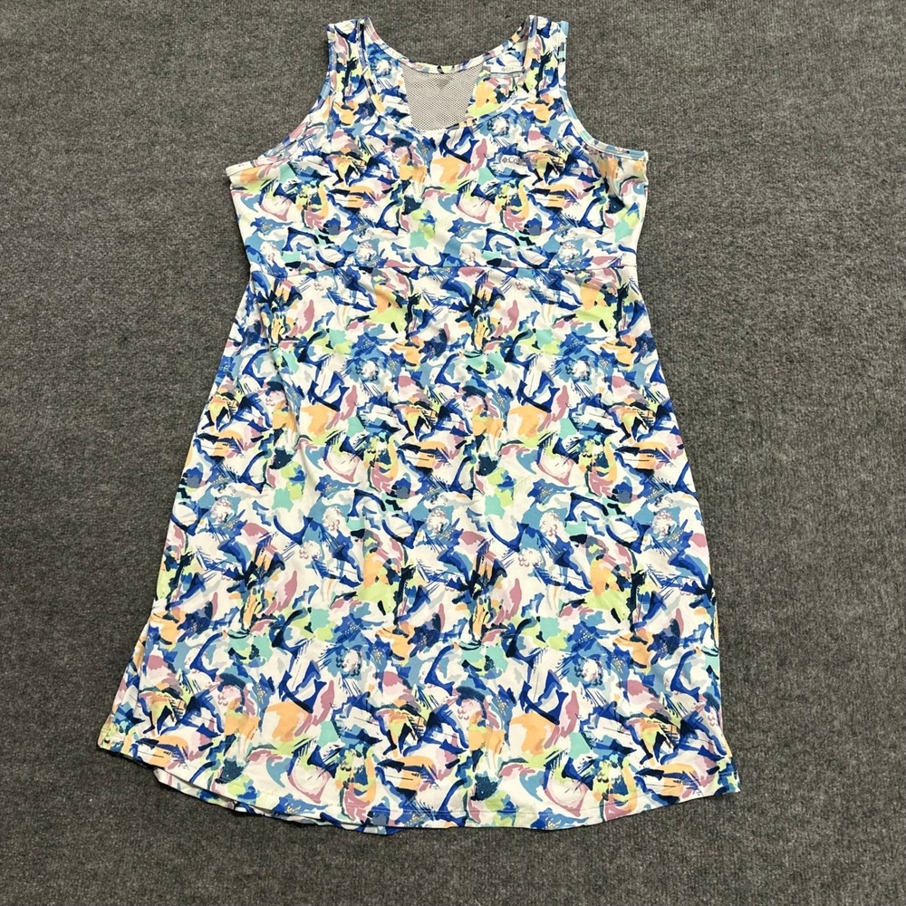 Columbia Dress Womens XXL Multicolor Abstract Print Sleeveless Mesh Back Active